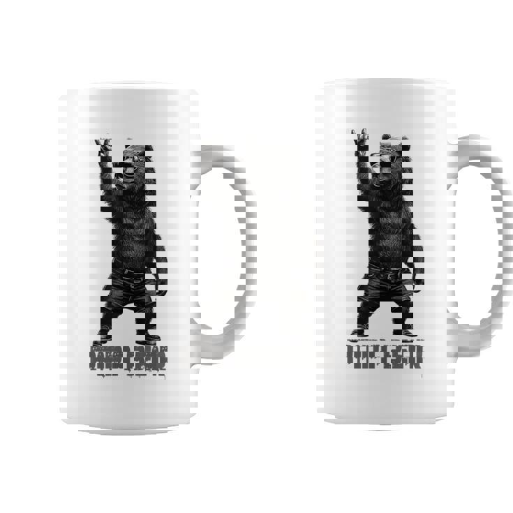 パパベア グリズリーベア ロックジェスチャー クールなパパ グリズリーベア コーヒーマグ