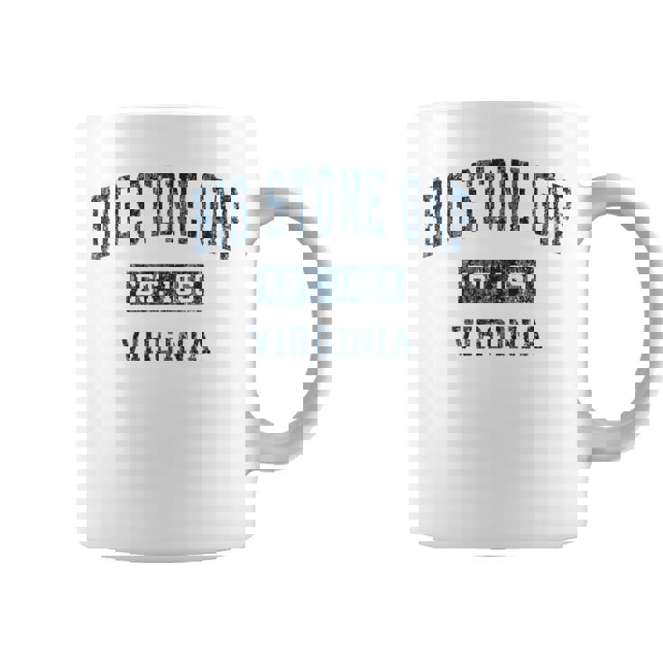 ビッグストーンギャップ バージニアva ヴィンテージ スポーツデザイン ネイビープリント コーヒーマグ