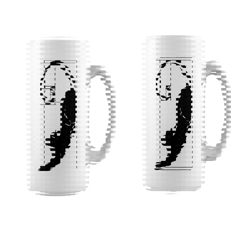 フィボナッチキャット 黄金比プリント コーヒーマグ