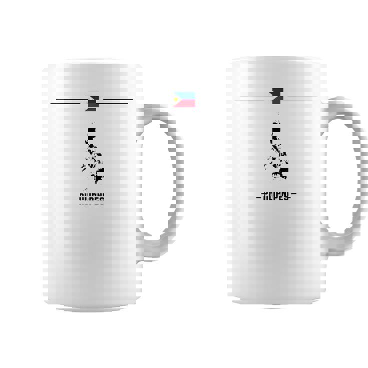 フィリピンの国旗、地図と国の名前 フィリピン コーヒーマグ