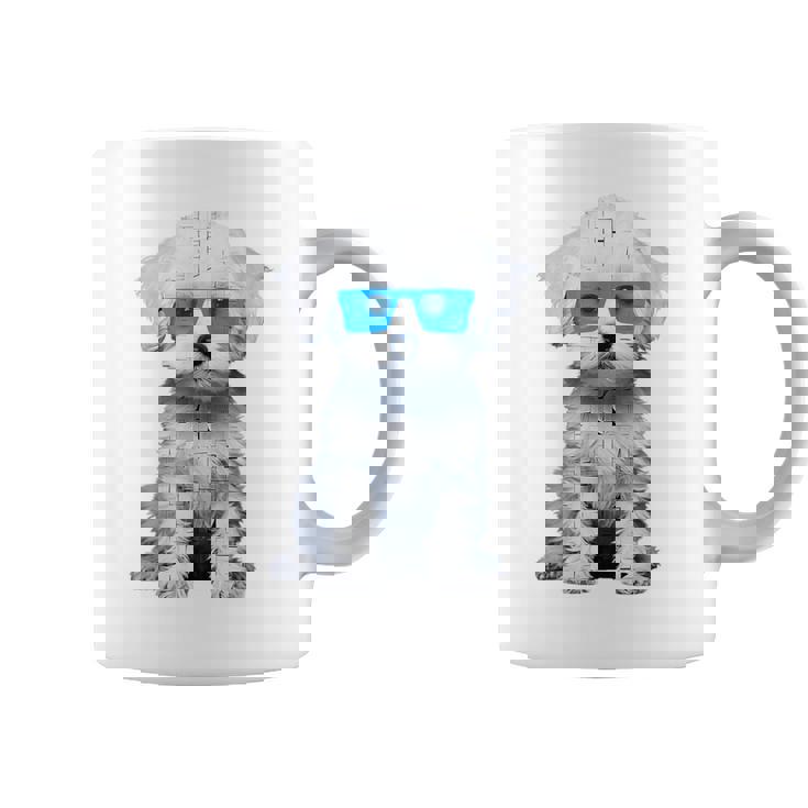 プードル 犬 幾何学的 キュート サングラス アニマル アート プードル コーヒーマグ