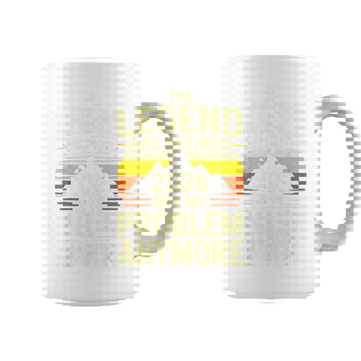 レジェンドが引退した2026年 おかしな退職祝い コーヒーマグ