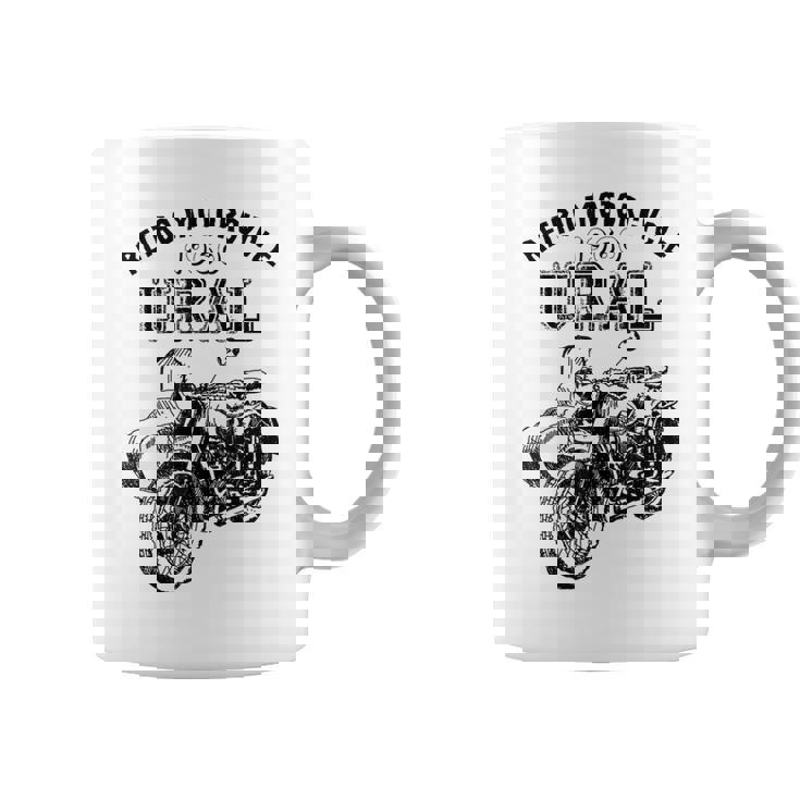 レトロモーターサイクルウラルtシャツ-ヴィンテージサイドカーモーターバイク コーヒーマグ