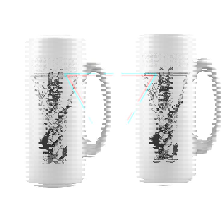 ロックンロール ドッグ ギター ミュージック バイブ コーヒーマグ