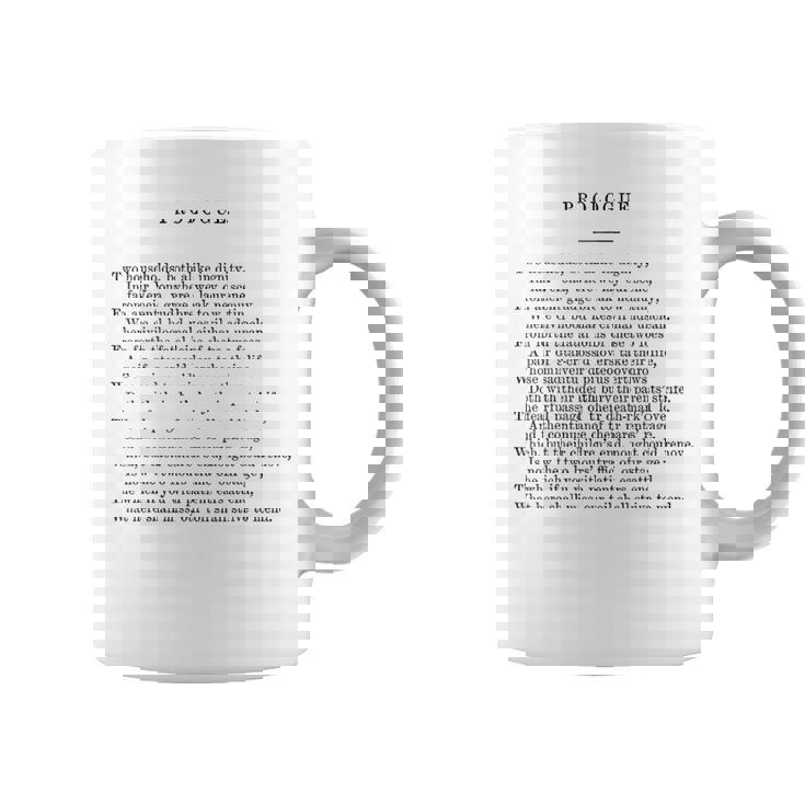 ロミオとジュリエットのプロローグ ウィリアム・シェイクスピア コーヒーマグ