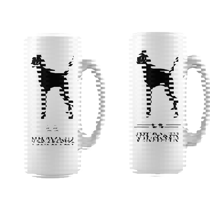 ワイマラナー ブラック シルエット コーヒーマグ