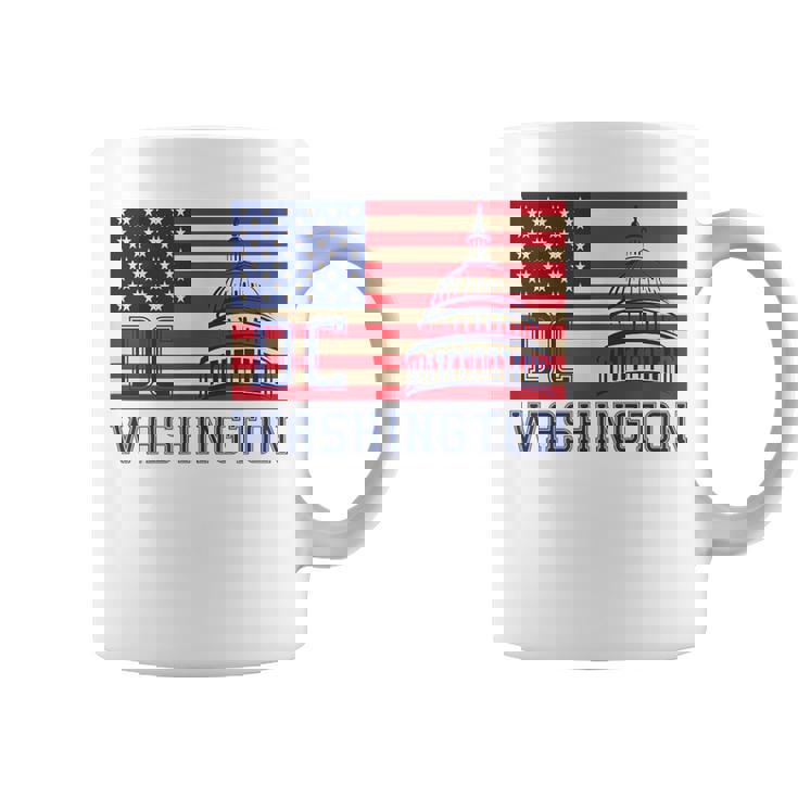 ワシントンdc アメリカ国旗tシャツ コーヒーマグ