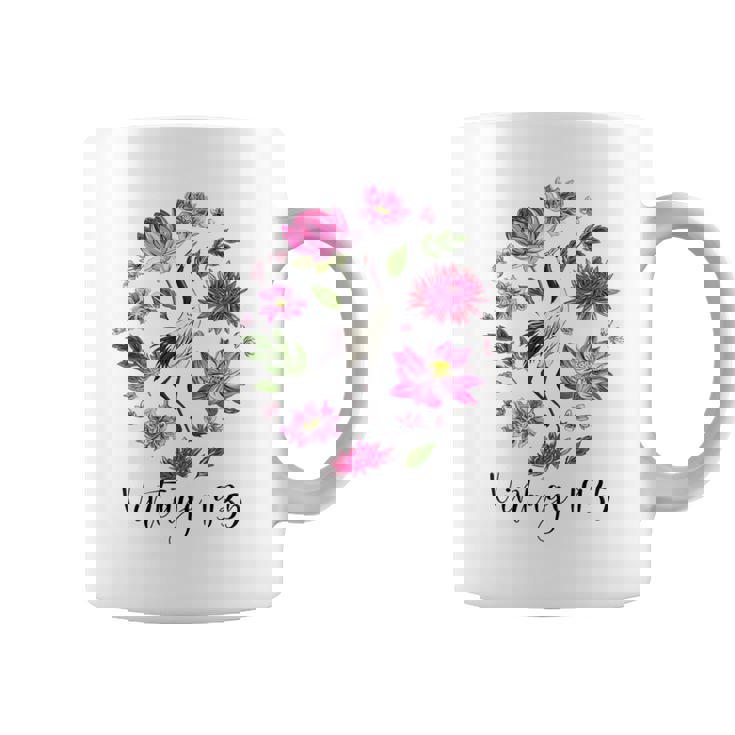 ヴィンテージ 1935年 蓮の花 日本の鶴 鳥 89歳の誕生日 コーヒーマグ