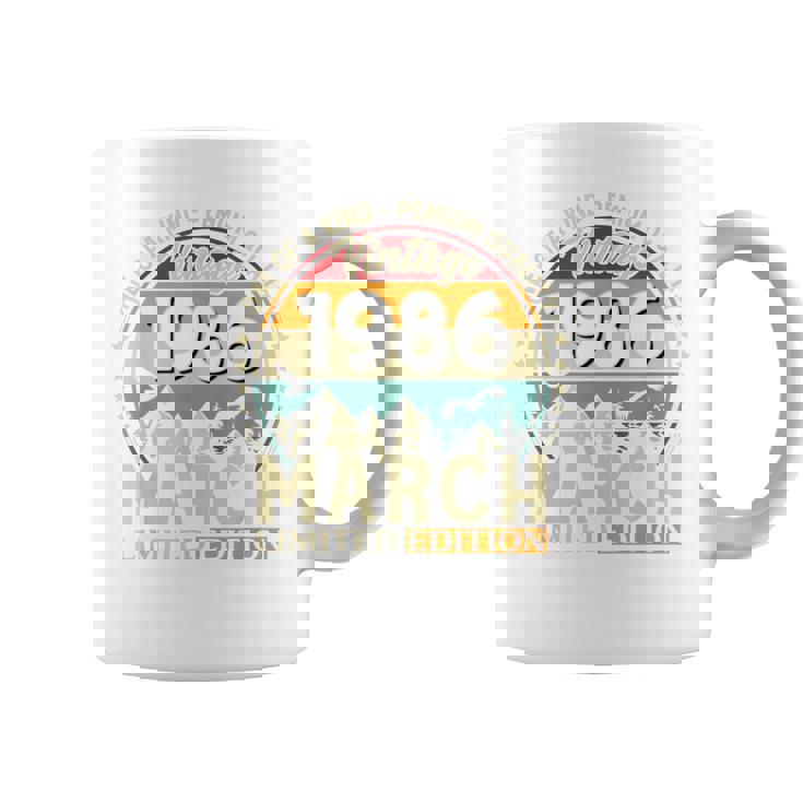 ヴィンテージカー 1986 年3月 40 歳の誕生日 1986 年のクラシックカー コーヒーマグ