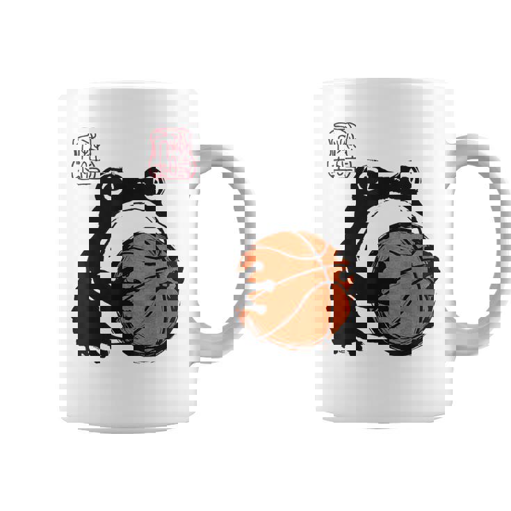 不機嫌そうなカエル 面白い バスケットボール アニメ 日本語 コーヒーマグ