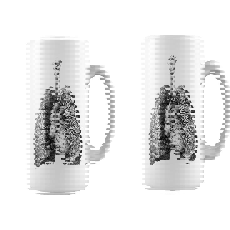 人間の心臓の肺 ビンテージ医療解剖学 解剖学的肺 コーヒーマグ