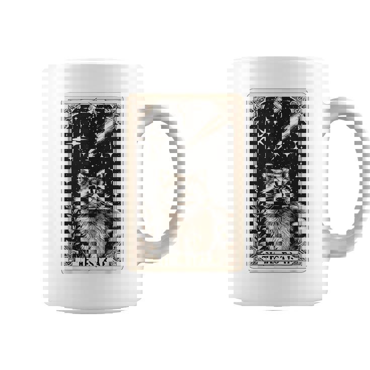 星のタロットカード アライグマ 占星術 神秘的なアライグマ コーヒーマグ