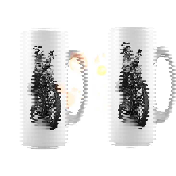 柴犬 いばけん 犬 バイク バイカー 長袖tシャツ コーヒーマグ