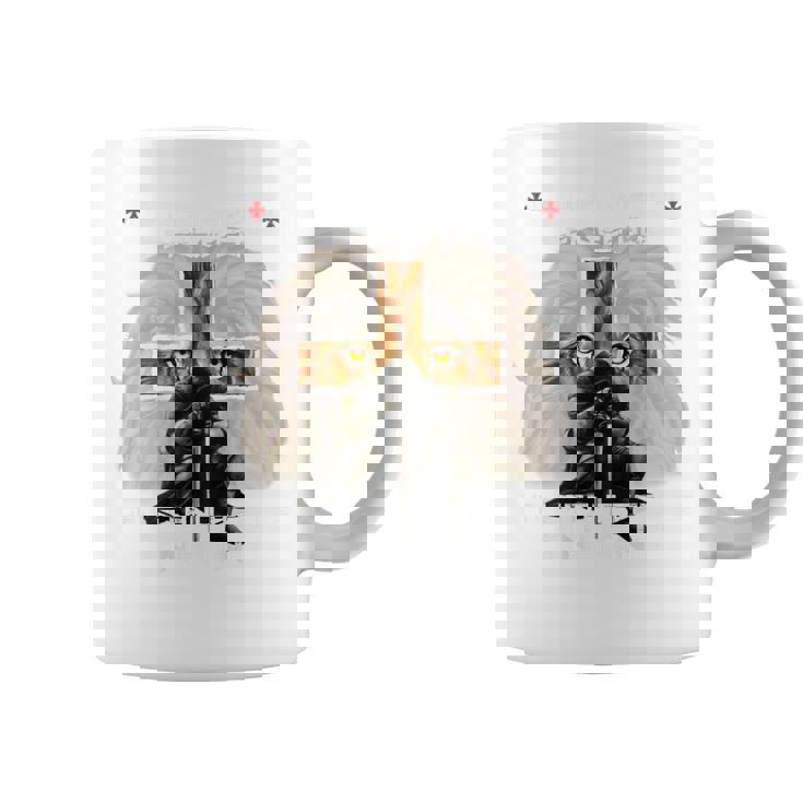 祈り 戦士 ライオン ユダ グラフィック クリスチャン クロスバック プリント コーヒーマグ