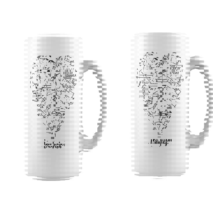 私は物理科学が大好きです数学グラフ数式方程式オタクオタク賢い学生教師 コーヒーマグ