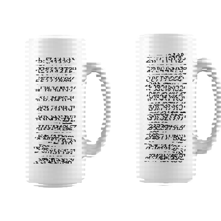 素数 数学 数式 公式 元素記号 化学式 物理 虚数 周期表 円周率 メンズ キッズ 子供 白 プリントosu コーヒーマグ