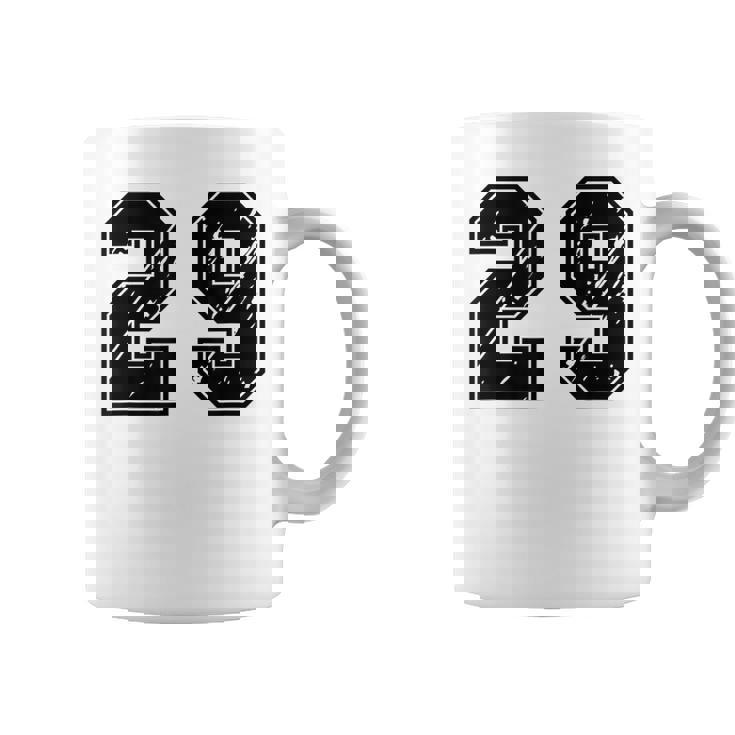 背番号 29 チーム短大スポーツ背番号付きユニフォーム コーヒーマグ