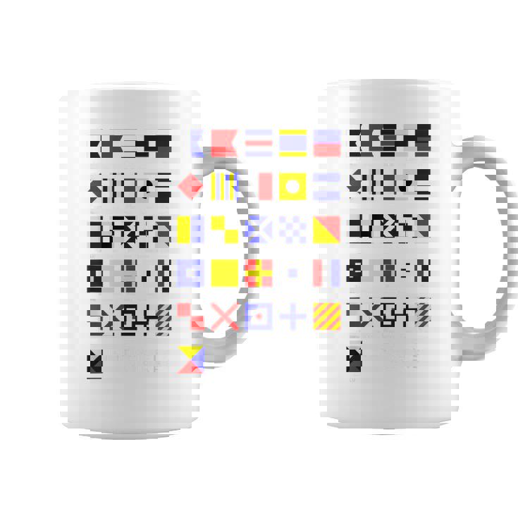 航海信号旗 アルファベット コーヒーマグ