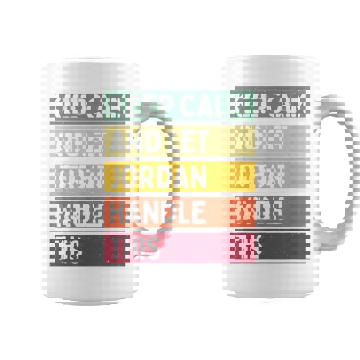 落ち着いて、ジョーダンにこの面白いレトロな引用を任せてください コーヒーマグ