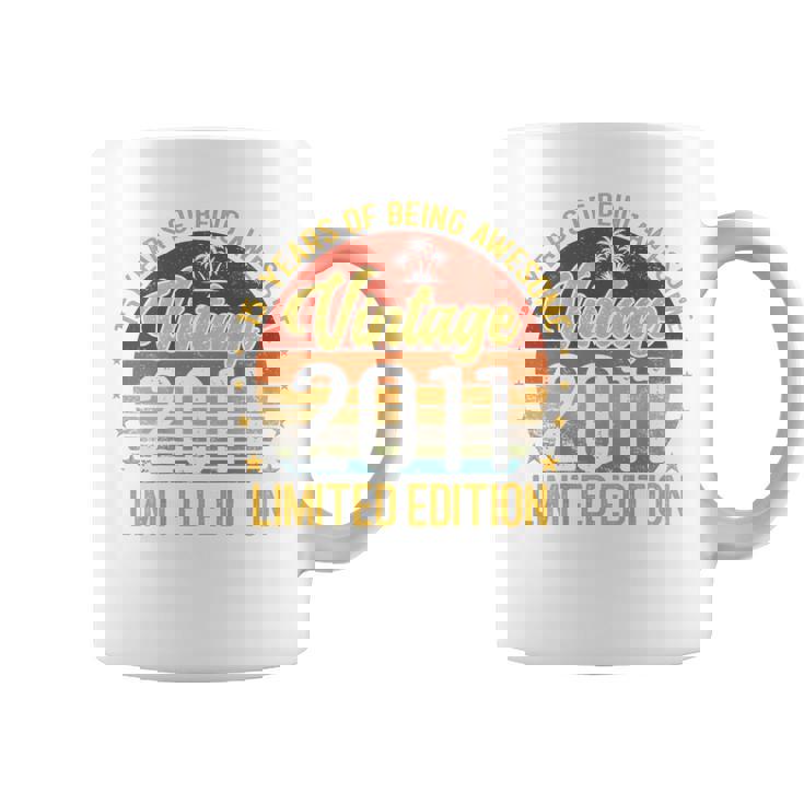 裏面 ヴィンテージ 15 誕生日 デコレーション メンズ 15歳 2011 15歳 コーヒーマグ