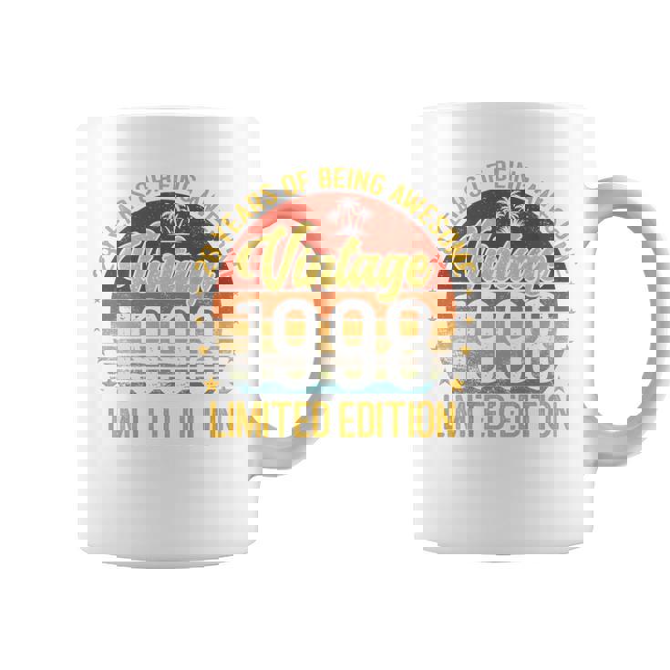 裏面 ヴィンテージ 28 誕生日 デコレーション メンズ 28歳 1998 28歳 コーヒーマグ