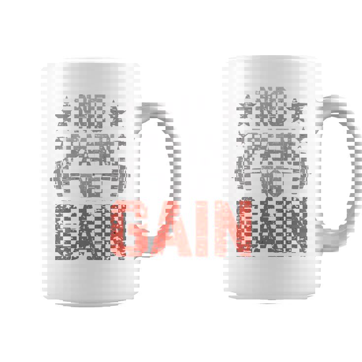 裏面にプリント No Pain No Gainign No Pain No Gain Meme コーヒーマグ