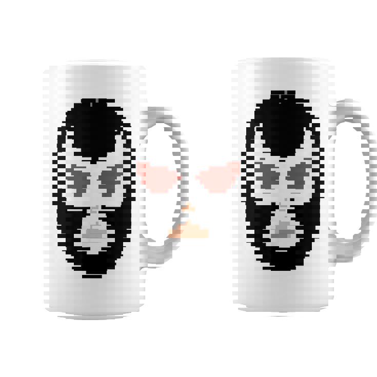 覆面レスラー マスク ピクセルアート ドット絵 怪人 プロレス コーヒーマグ