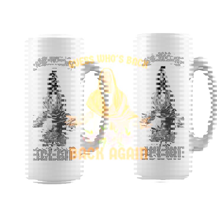 誰が戻ったと思う？また戻ってきましたイエスキリストハッピーイースター コーヒーマグ