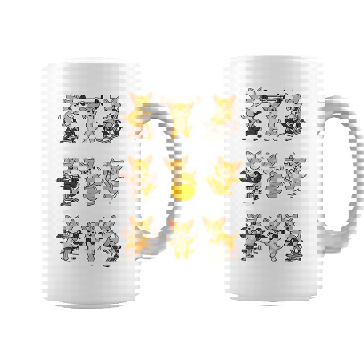 面白いtシャツ 犬 チワワ 筋トレ ジム イヌ グッズ かわいい おもしろtシャツ 面白い 服 ネタ 運動 コーヒーマグ