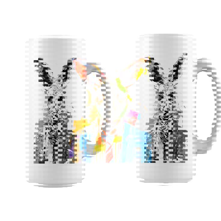 鮮やかなカンガルー、ネクタイ付き。 コーヒーマグ