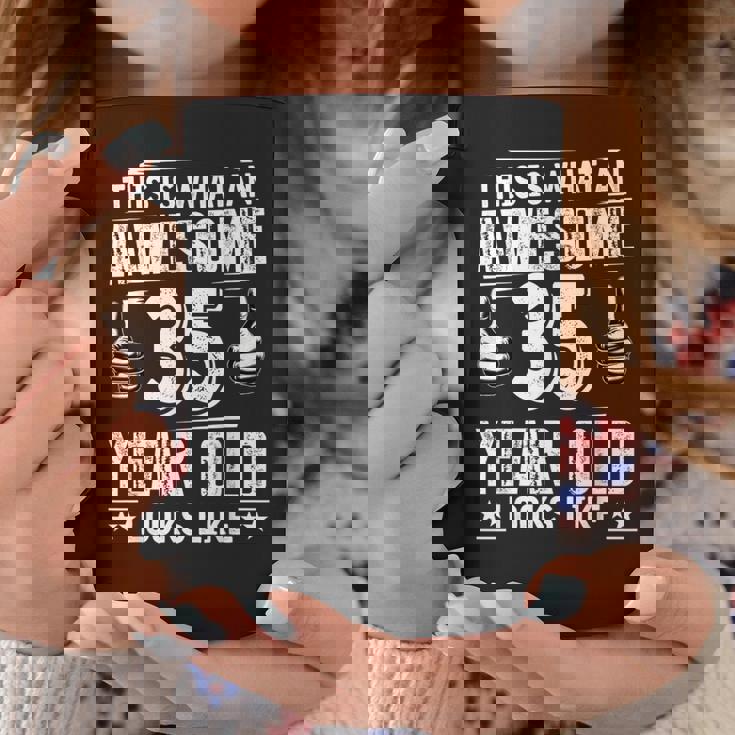 35歳の誕生日プレゼントは私に35年かかりました 良い 面白い 35歳 コーヒーマグ 面白い贈り物