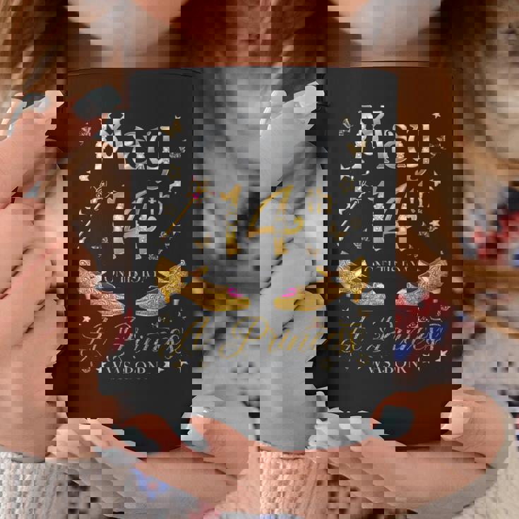 5月14日 プリンセスが生まれた 5月14日 誕生日 女の子 長袖tシャツ コーヒーマグ 面白い贈り物