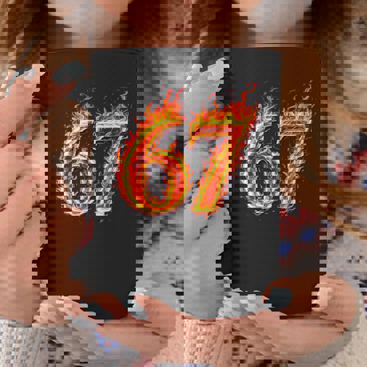 67 Fireixeven Meme Flames スラング 数字 面白い キッズ ティーン 長袖tシャツ コーヒーマグ 面白い贈り物