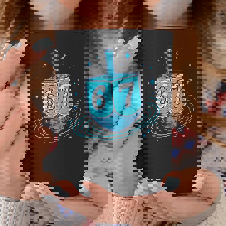 67 Hanukkah Six Seven Bruh Chanukah Dreidel Menorah 6 7 Meme Coffee Mug Unique Gifts