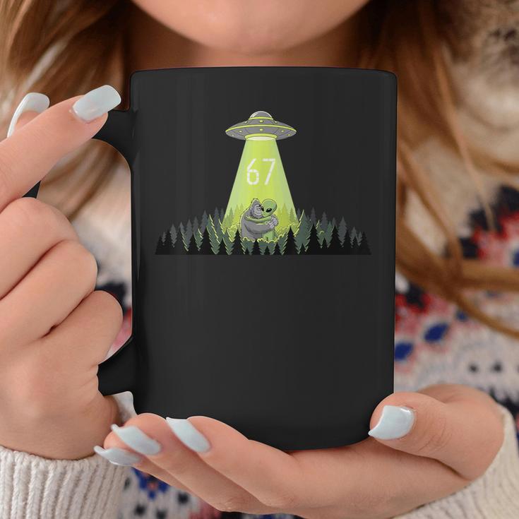 67 Six Seven Gen Alpha Slang Alien Bigfoot Coffee Mug | Mazezy