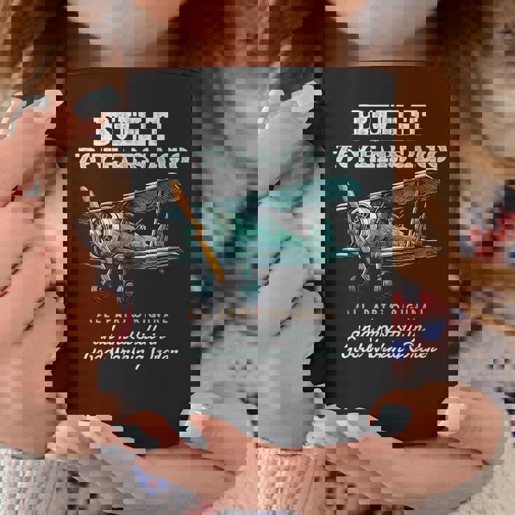 76年前に建てられた古いヴィンテージ飛行機76歳の誕生日男性。 コーヒーマグ 面白い贈り物