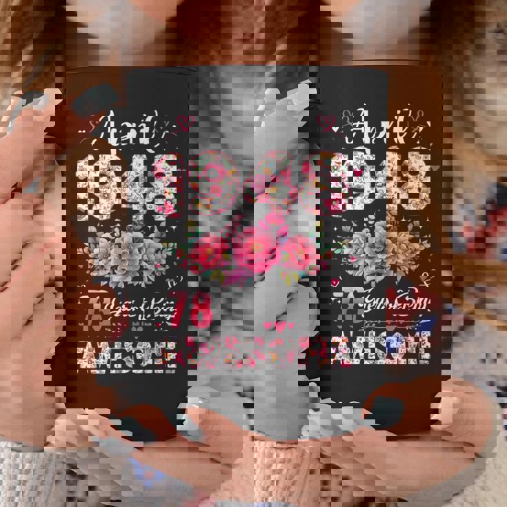 78歳 1948年4月 花柄 78歳 誕生日 男性 女性 コーヒーマグ 面白い贈り物