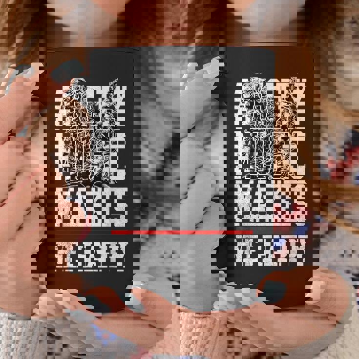 Angry Music Make Me Happy Heavy Metal Metalheads コーヒーマグ 面白い贈り物