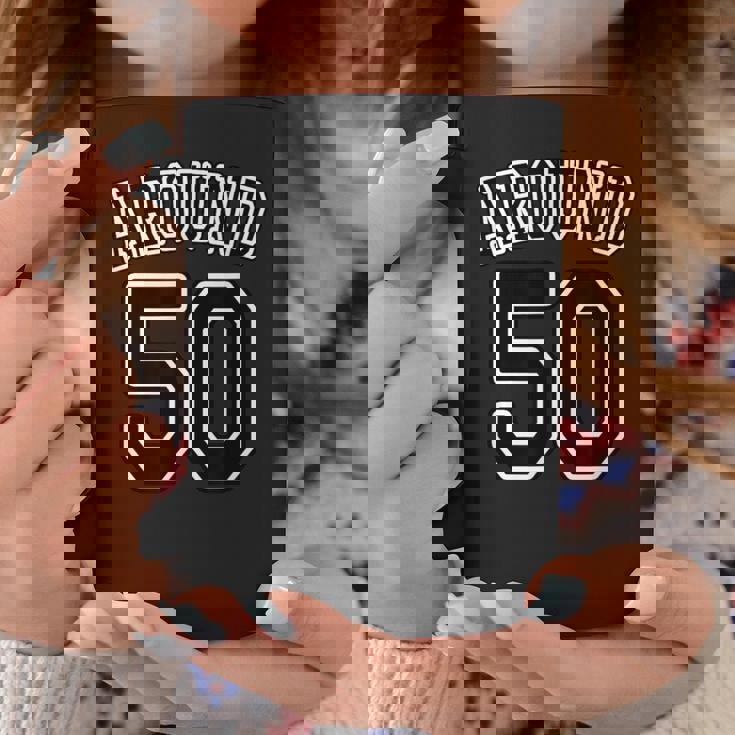 Around 50 アラフィフ（五十歳 50才）【ユニフォーム風】誕生日 50代 面白 コーヒーマグ 面白い贈り物