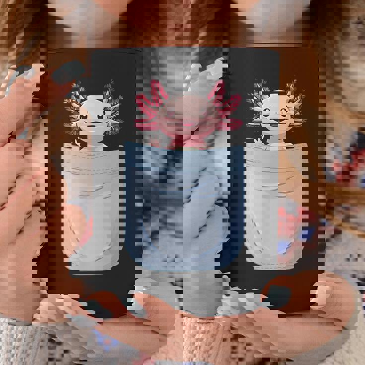 Axolotl ポケットに入った魚 両生類 ペット ホワイト アホロートル トカゲ コーヒーマグ 面白い贈り物