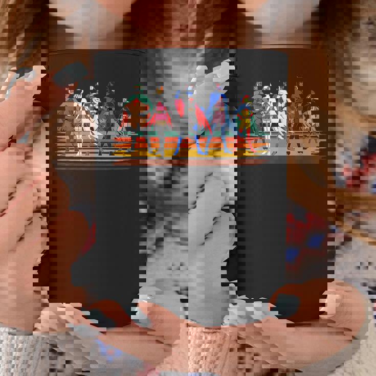 Battle Of The Planets ヴィンテージスタイルブラシストライプ コーヒーマグ 面白い贈り物