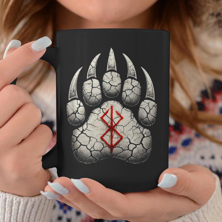 Berserk Bear Paw Berserk Rune Rune Symbol Viking Coffee Mug - Monsterry