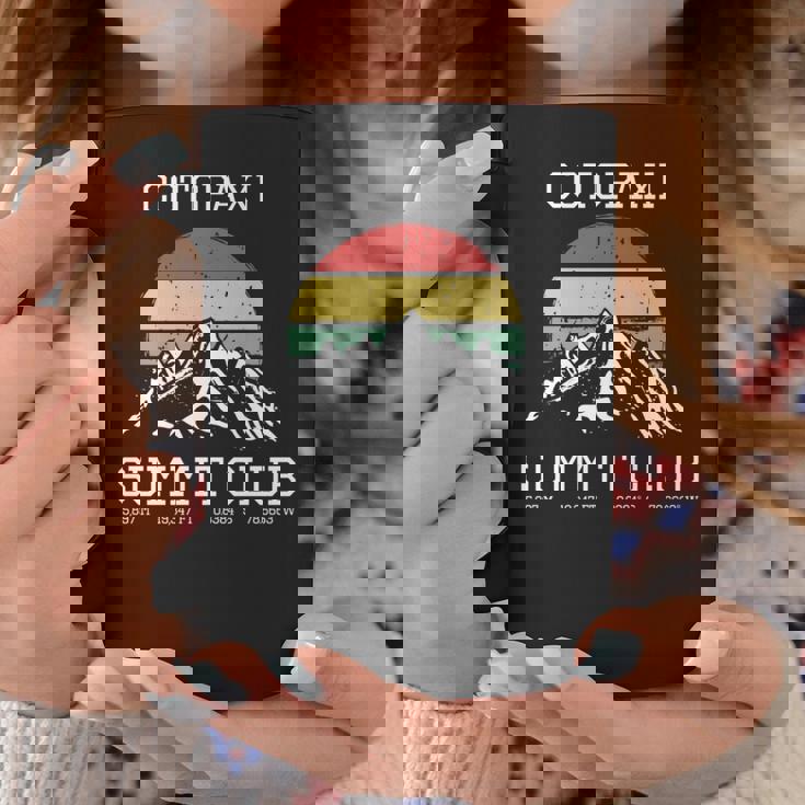 I Climbed Cotopaxiummit Club ハイキング エクアドルハイキング 長袖tシャツ コーヒーマグ 面白い贈り物