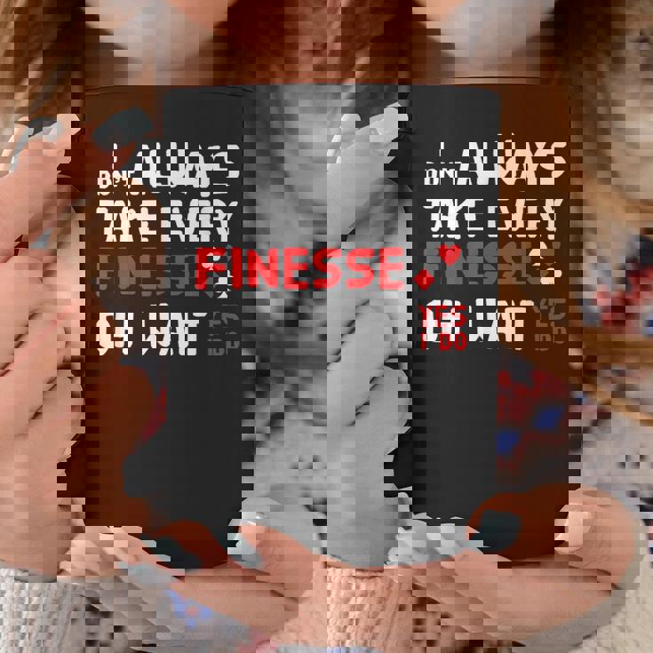 Contract Bridge Take Every Finesse カードゲームプレーヤー コーヒーマグ 面白い贈り物