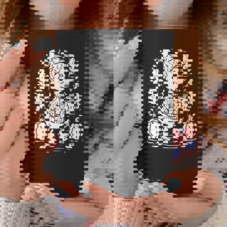 Cozyeason Duck かわいい 秋 パンプキン スパイス 秋 コーヒー 長袖tシャツ コーヒーマグ 面白い贈り物