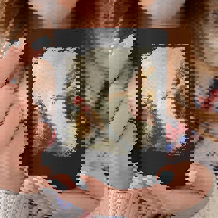 Creation Of Chicken Adam クラシック ミケランジェロ ニワトリ ファニー コーヒーマグ 面白い贈り物