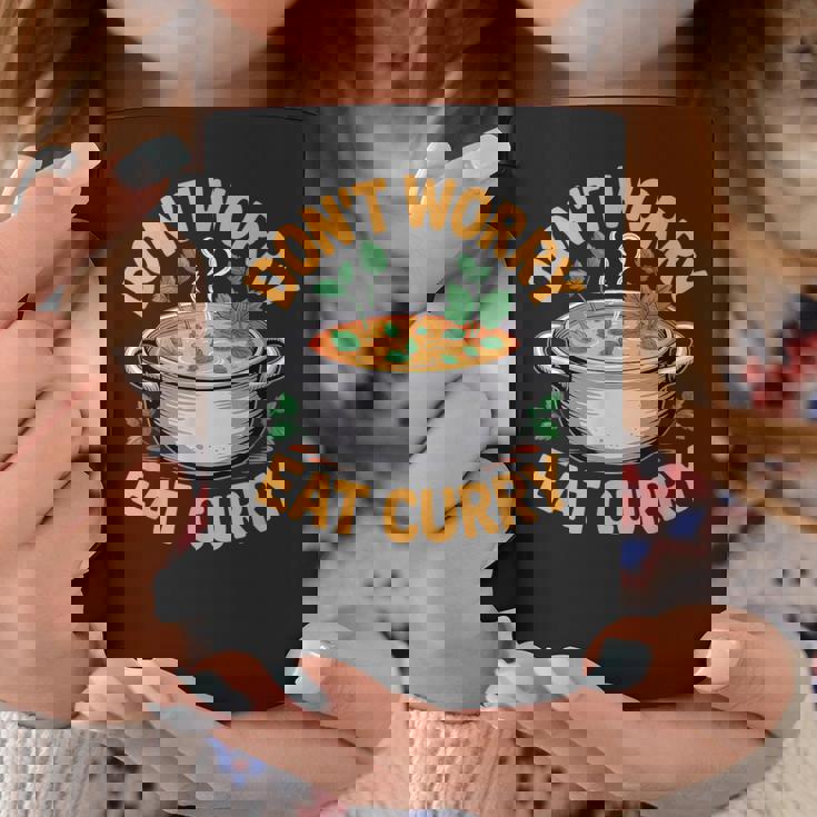 Don't Worry Eat カレー インド料理 コーヒーマグ 面白い贈り物