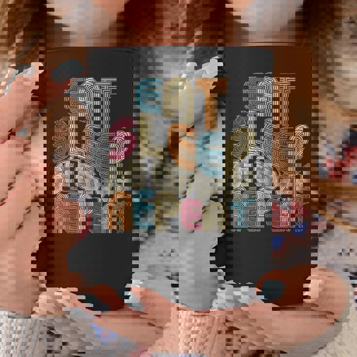 Eatleep Be Edwin Repeat Groovy Retro Edwin コーヒーマグ 面白い贈り物