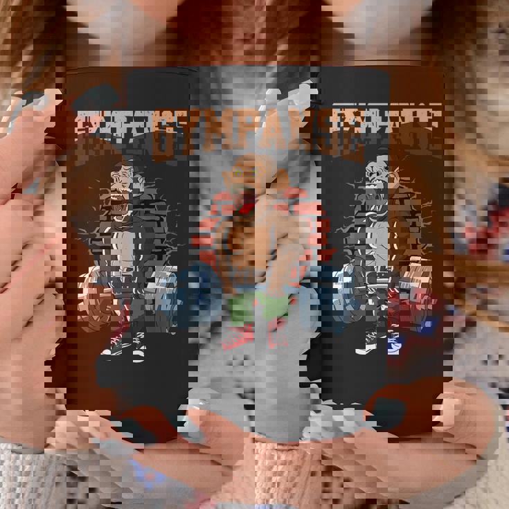 Fitness Gympanse Deadlift Workout Training Gymを行っています コーヒーマグ 面白い贈り物