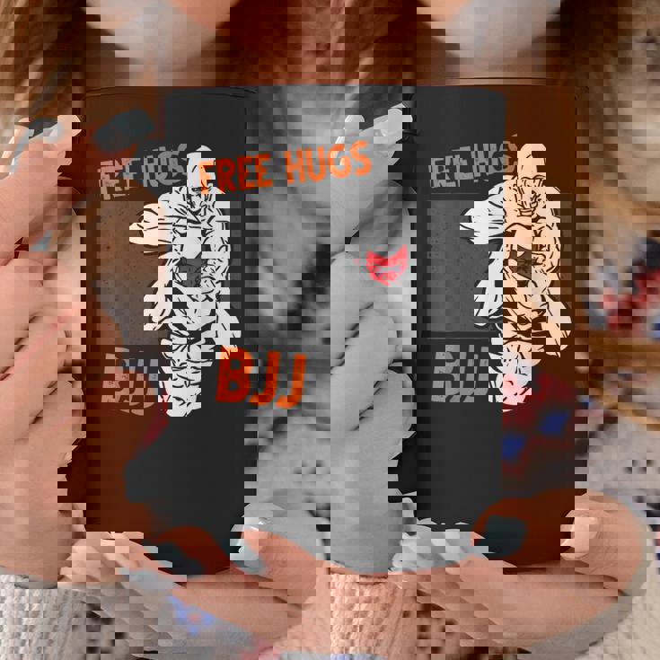 Free Hugs ブラジリアン柔術 Bjj 格闘技 面白い総合格闘技 コーヒーマグ 面白い贈り物